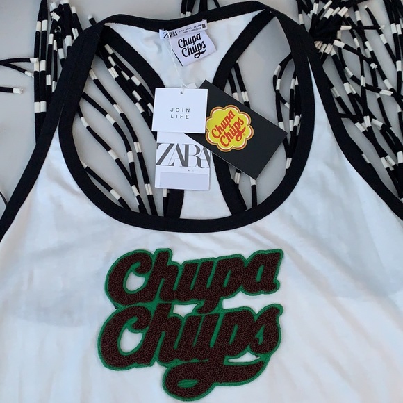 ZARA CHUPA CHUPS FRINGED DRESS - Picture 5 of 9